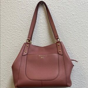 Michael Kors Pink Shoulder Bag with Gold Hardware